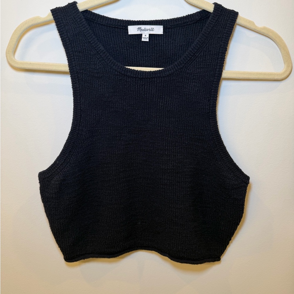 Madewell Women’s Navy Knit Cropped Tank Top